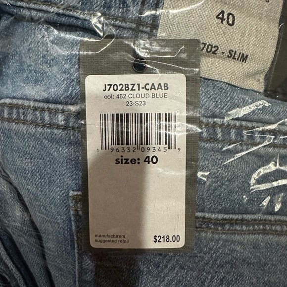 JOHN VARVATOS JEANS CLOUD BLUE SZ 40 NEW NWT REG $218 JV702 J702 BRENT WASH SLIM - Picture 6 of 6